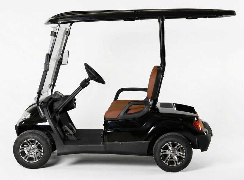 EPIC 2-Seater Non-Lifted Electric Golf Cart with Lithium Battery 150Ah & Standard Tires | LSEV (Black) - Image 2